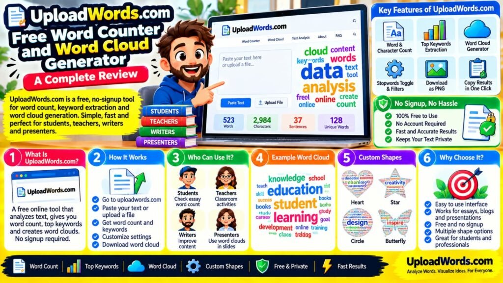 UploadWords.com: Free Word Counter and Word Cloud Tool