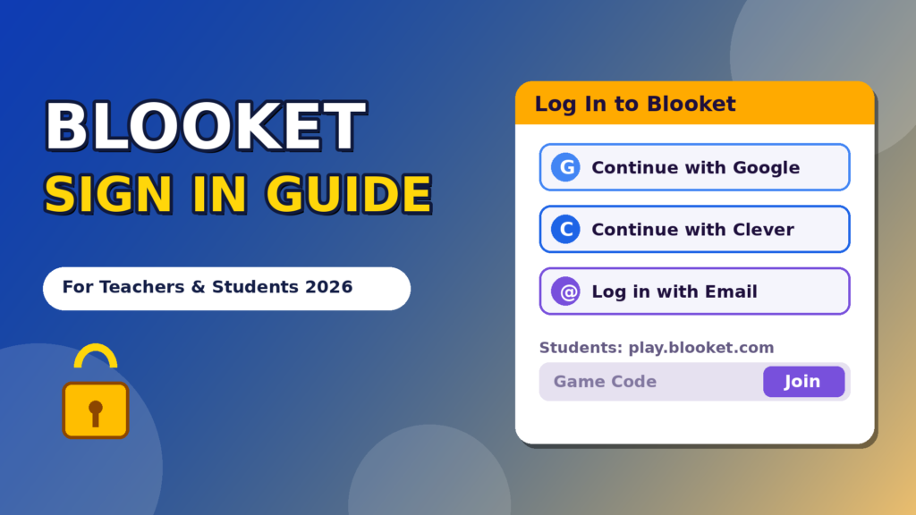Blooket sign in guide for teachers and students
